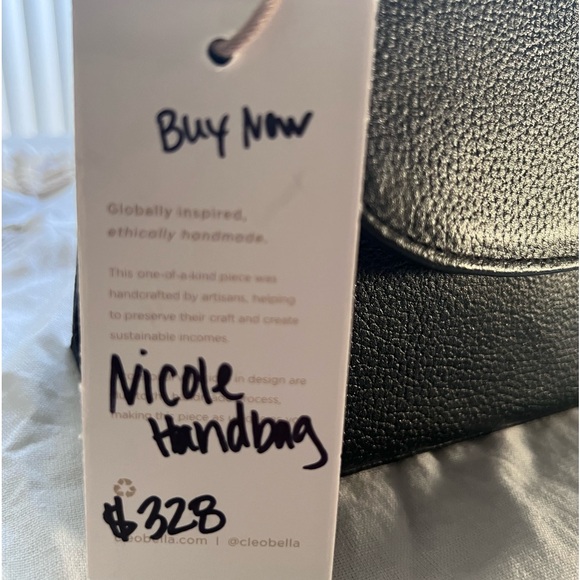 Cleobella Nicole Handbag Lamb Leather Brass Handle Bag NWOT MSRP $345 - Picture 7 of 12